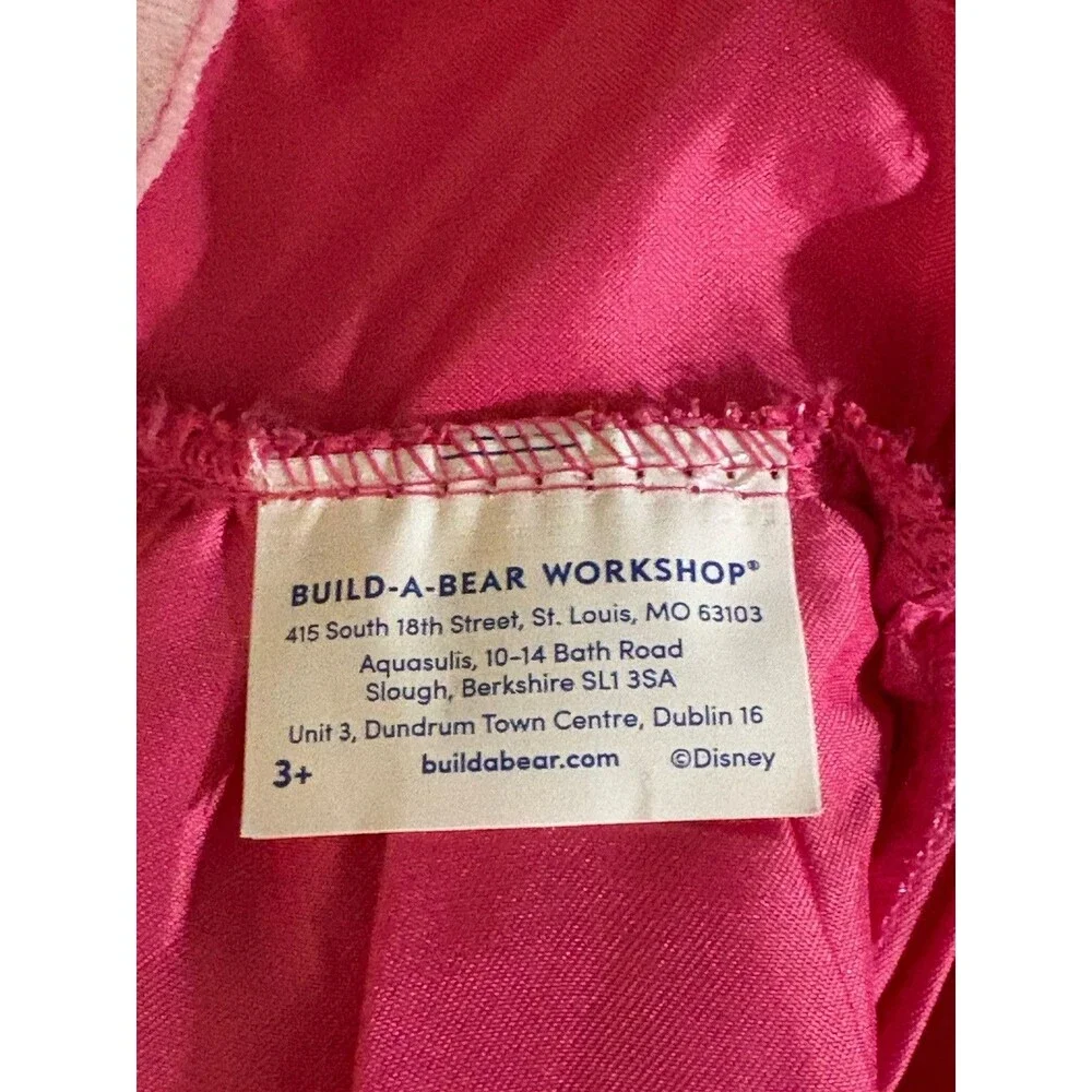 Build-A-Bear Sleeping Beauty Princess Aurora Dress Pink Sequin Satin Tulle Skirt